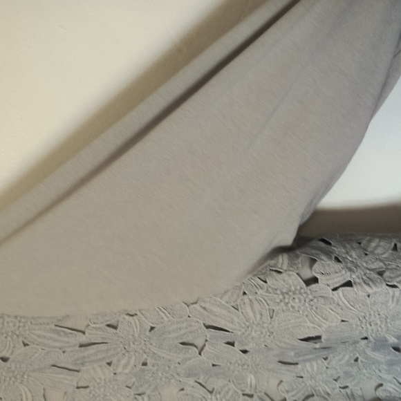 J.Jill Gray Crochet Lace Overlay 3/4 Sleeve Blouse Sz 4XL Women - Picture 6 of 10